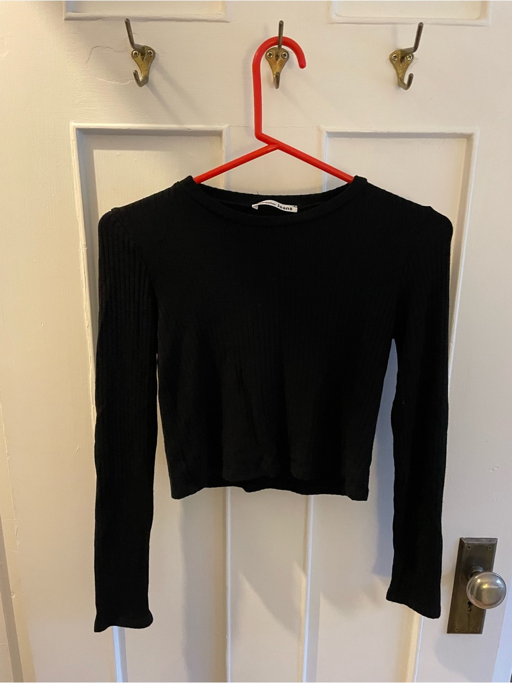 Reformation Jeans Ribbed Long-Sleeve Top